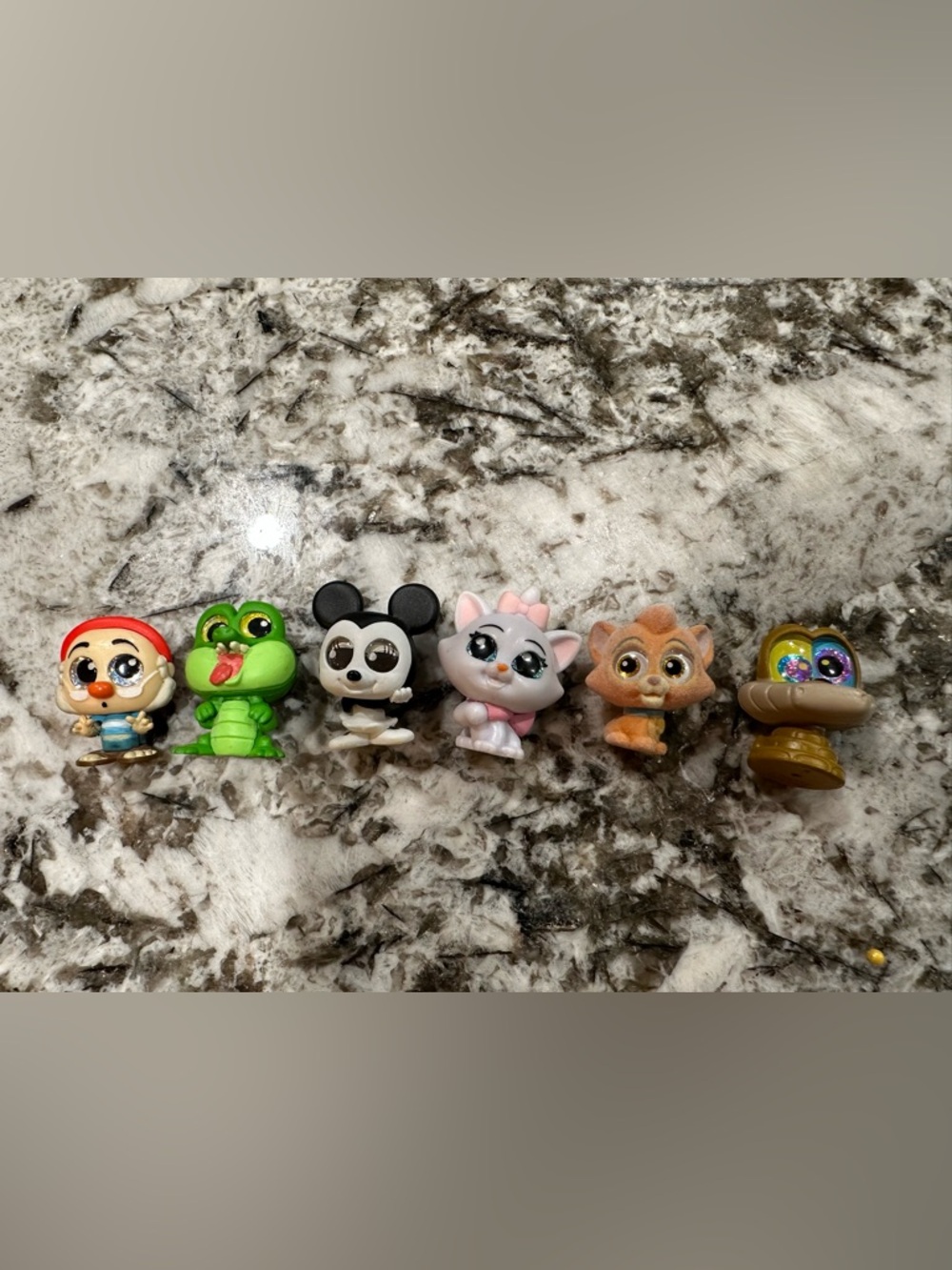 Disney Mini Character Surprise Figures - Pink, Green, Black, Brown, Gold